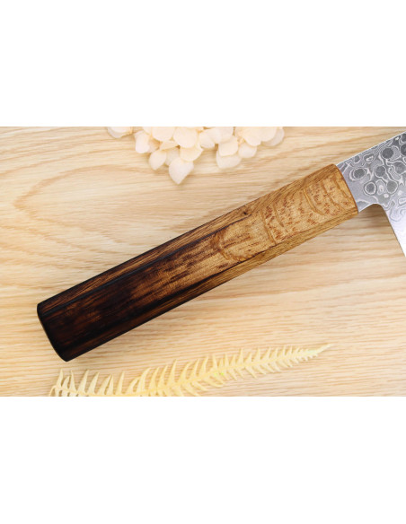 Yoshihiro Zad håndlavet japansk kokkekniv 21 cm damaskblad