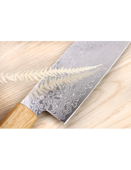 Yoshihiro Zad håndlavet japansk kokkekniv 21 cm damaskblad