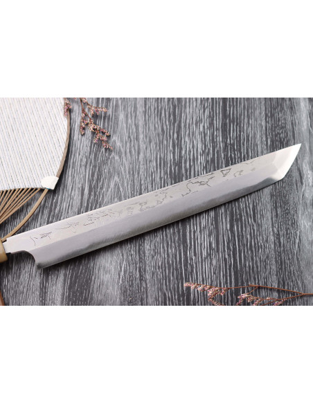 Naoki Mazaki Damaskus 27 cm klar horn sakimaru takohiki japansk håndværkskniv