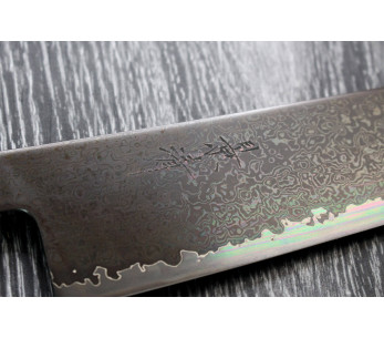 Coltello da cuoco Kagekiyo Black Damas VG10 21cm fatto a mano giapponese kiritsuke 2
