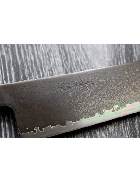 Kagekiyo Musta Damas VG10 21cm käsintehty japanilainen kiritsuke kokki ' s veitsi