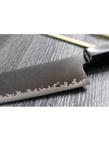 Kagekiyo Musta Damas VG10 21cm käsintehty japanilainen kiritsuke kokki ' s veitsi