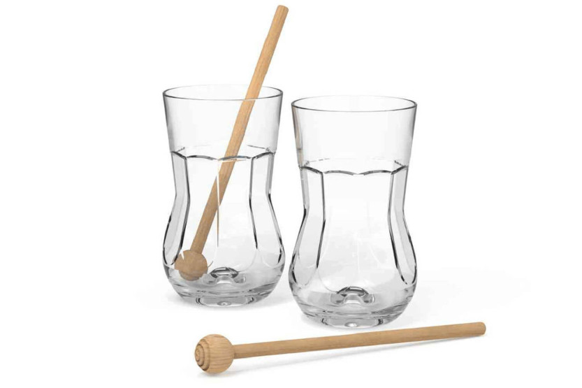 Estuche regalo 2 vasos de mojito Cookut Mojo + mezclador + libro de recetas
