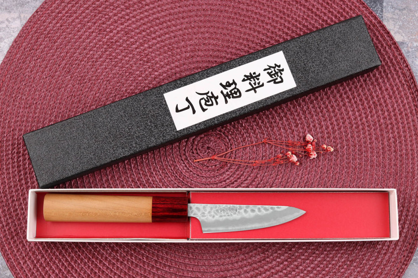 Tsunehisa Aogami Super vasaroitu japanilainen kuorintaveitsi 8cm