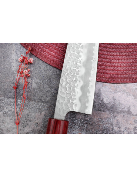 Tsunehisa Aogami Super gehamerd 16,5cm Japans santoku mes