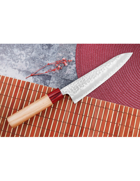 Tsunehisa Aogami Super hammered japanese chef ' s knife 18cm