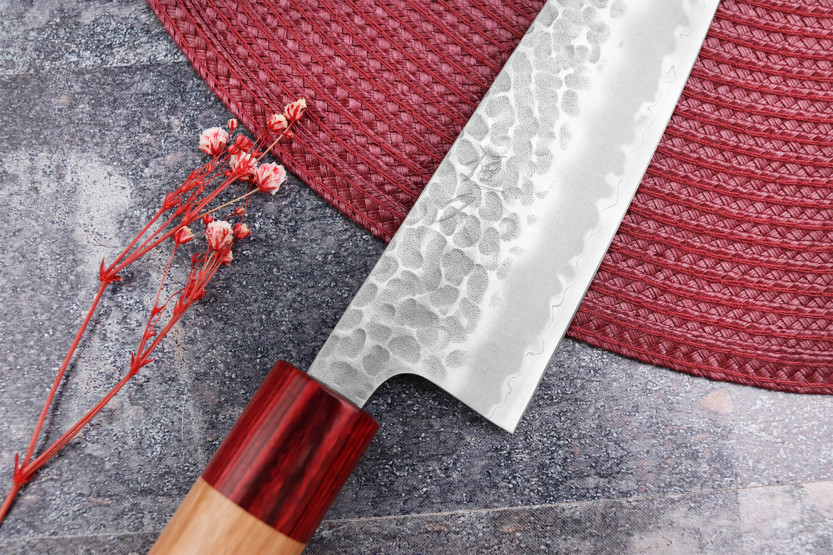 Tsunehisa Aogami Super hammered japanese chef ' s knife 18cm