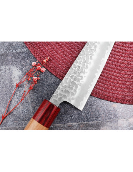 Tsunehisa Aogami Coltello da chef giapponese super martellato da 18 cm fatto a mano