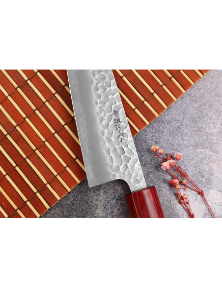Tsunehisa Aogami Super hammered japanese chef ' s knife 18cm