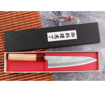 Tsunehisa Aogami Super martillado 18cm cuchillo de chef japonés hecho a mano 2