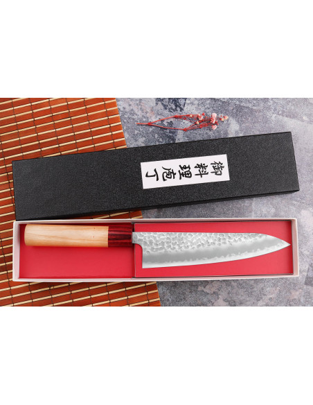 Tsunehisa Aogami Super hammered japanese chef ' s knife 18cm