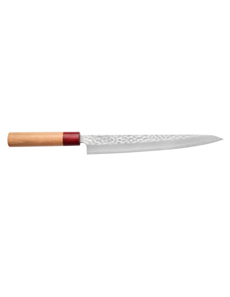 Tsunehisa Aogami Coltello sujihiki giapponese super martellato 24 cm