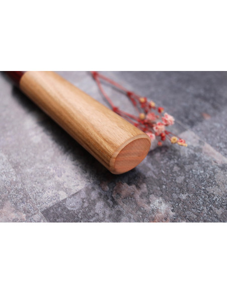 Tsunehisa Aogami Cuchillo japonés súper martillado sujihiki 24cm