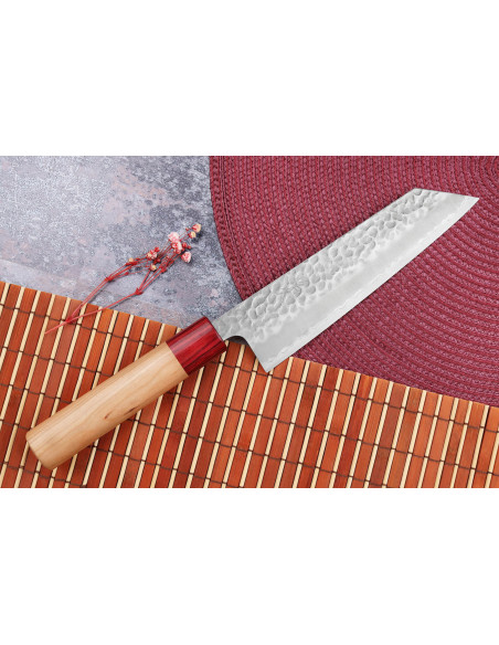 Tsunehisa Aogami Super hammered japanese bunka knife 17cm