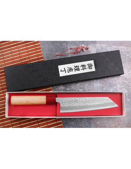 Tsunehisa Aogami Coltello bunka giapponese super martellato da 17 cm fatto a mano
