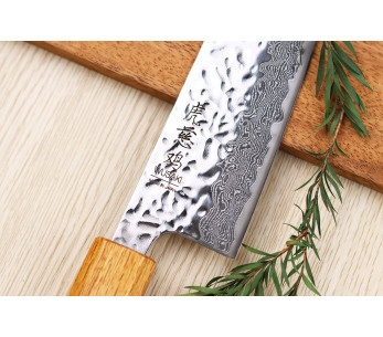 Wusaki Yaketa AUS10 damascus 17cm käsintehty japanilainen bunka veitsi 2