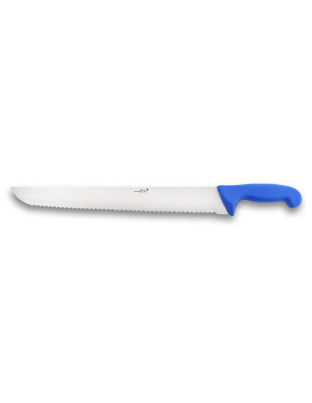 DEGLON fish knife 42cm blade large teeth blue PP handle