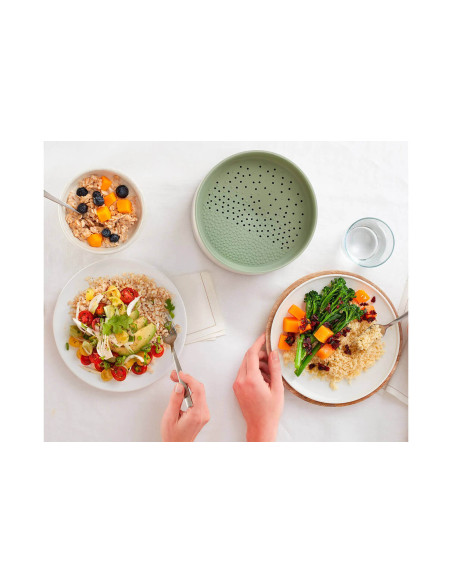 Schneller Reis- und Getreidekocher Lékué Quick Quinoa & Rice Cooker Silikon Platinum