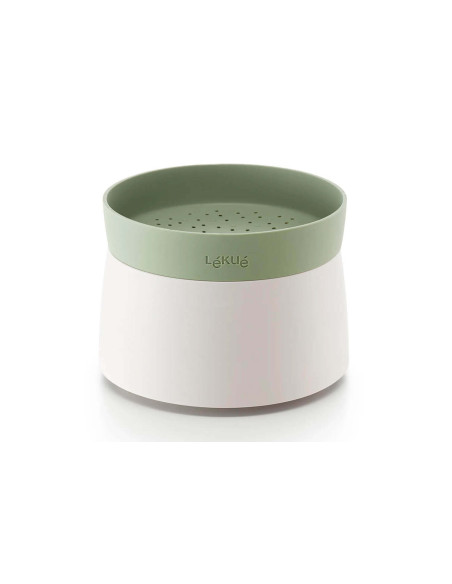 Lékué Quick Quinoa & Rice Cooker in platinum silicone