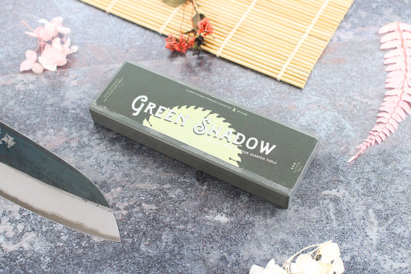 Natürlicher handgefertigter Schleifstein 1Stone Green Shadow 15x6cm Körnung 10000/12000