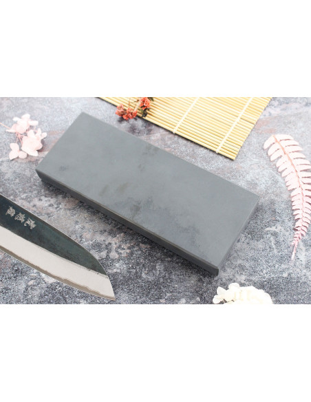 Natürlicher handgefertigter Schleifstein 1Stone Black Shadow 15x6cm Körnung 12000/15000