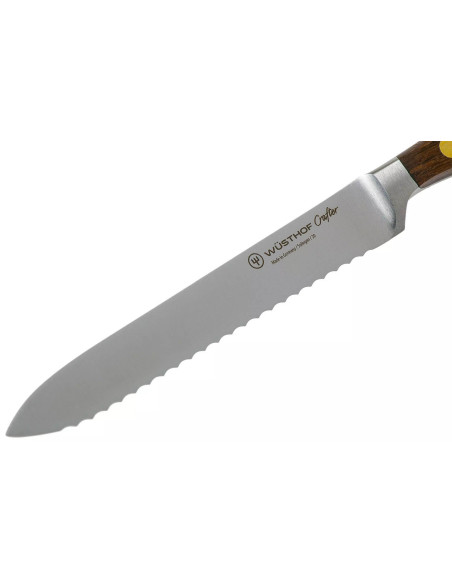 Cuchillo forjado para salchichas Wüsthof Crafter 14cm en roble