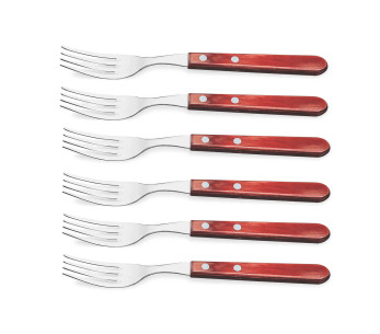 Set med 6 röda Tramontina Jumbo-gafflar 2