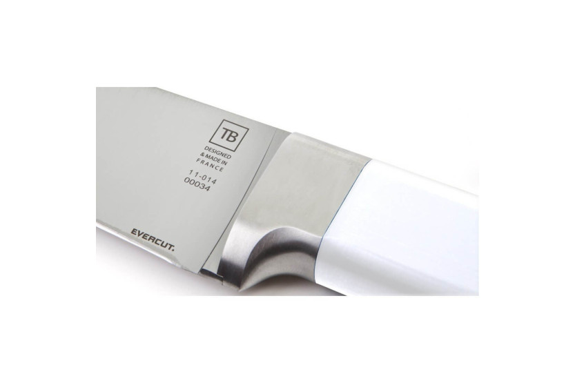 Evercut kitchen knife without sharpening 20cm white handle