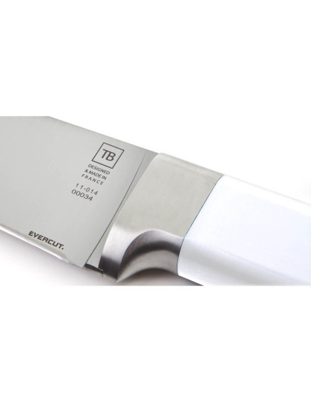 Evercut kitchen knife without sharpening 20cm white handle