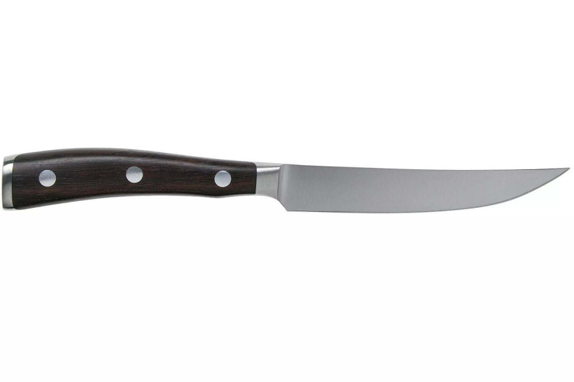 Set med 4 Wüsthof Ikon smidda stekknivar 12cm grenadillträhandtag