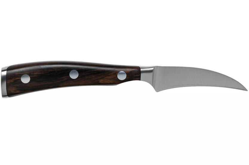 Faca de bico de pássaro forjada Wüsthof Ikon 7cm em madeira de granadilha