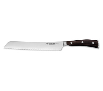 Wüsthof Ikon smidd brødkniv 20 cm i grenadilltre
