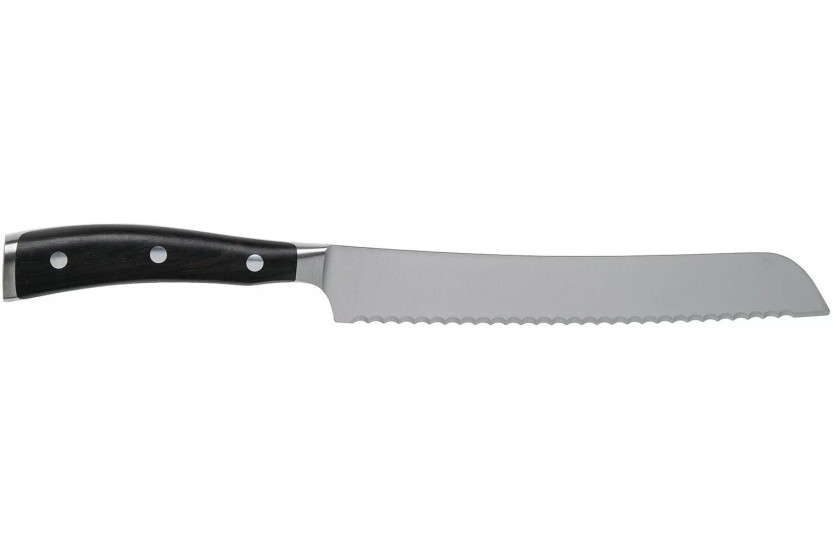 Wüsthof Ikon smidd brödkniv 20cm i grenadillträ