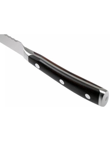 Wüsthof Ikon taottu makkaraveitsi 14cm grenadilla puusta