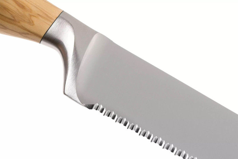 Wüsthof Amici smedet brødkniv 23 cm i oliventræ