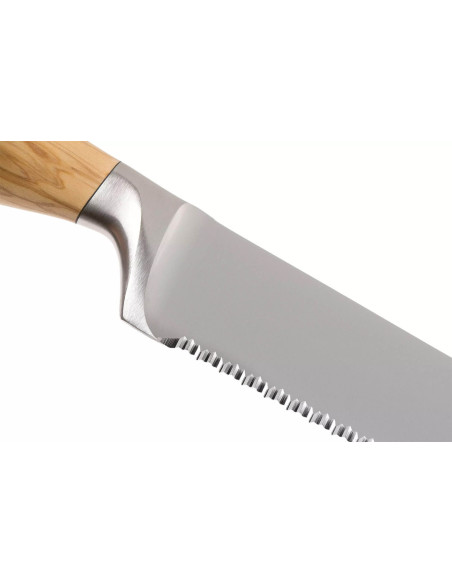 Wüsthof Amici smidd brødkniv 23 cm i oliventre