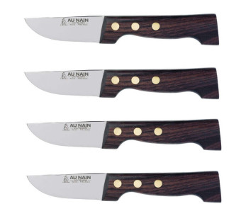 Conjunto de 4 facas para bifes P'tit Boucher Au Nain de fabrico francês 2
