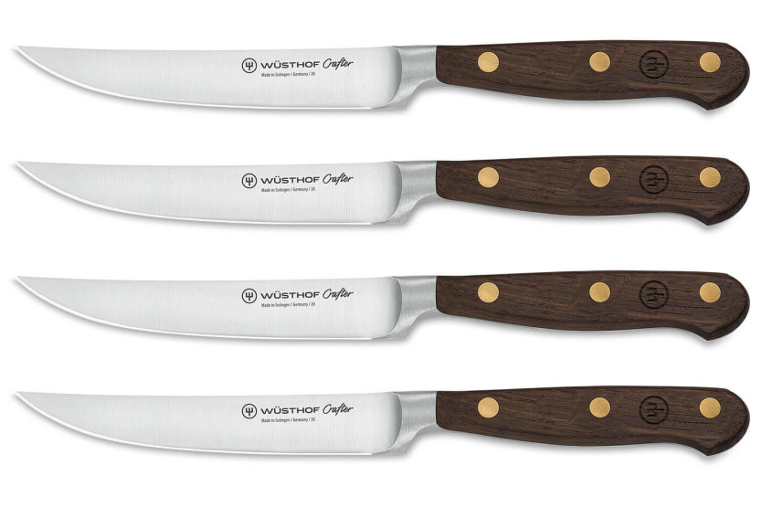 Set of 4 Wüsthof Crafter steak knives in oak