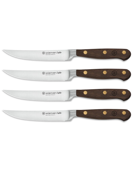 Set van 4 Wüsthof Crafter steakmessen in eikenhout