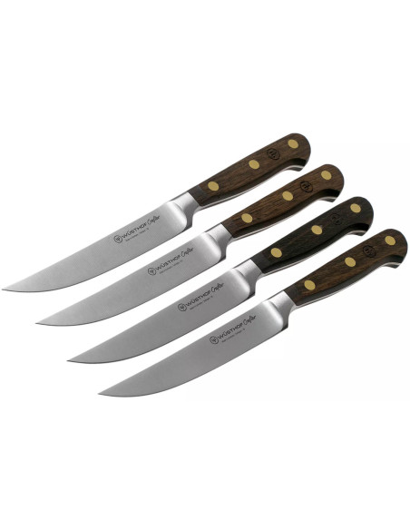 Sett med 4 Wüsthof Crafter biffkniver i eik