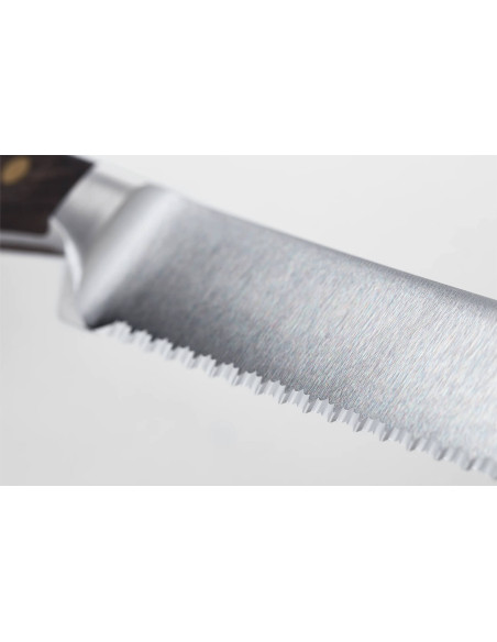Wüsthof Crafter gesmeed broodmes 23cm in eikenhout