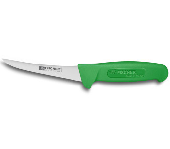 Fischer HACCP professionell urbeningskniv 15cm böjt blad grönt handtag
