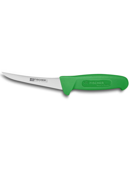 Fischer HACCP professional boning knife 15cm curved blade green handle