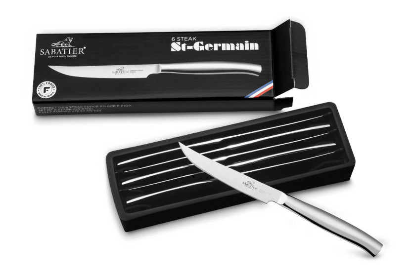 Set in scatola di 6 coltelli da bistecca Lion Sabatier St Germain, made in France
