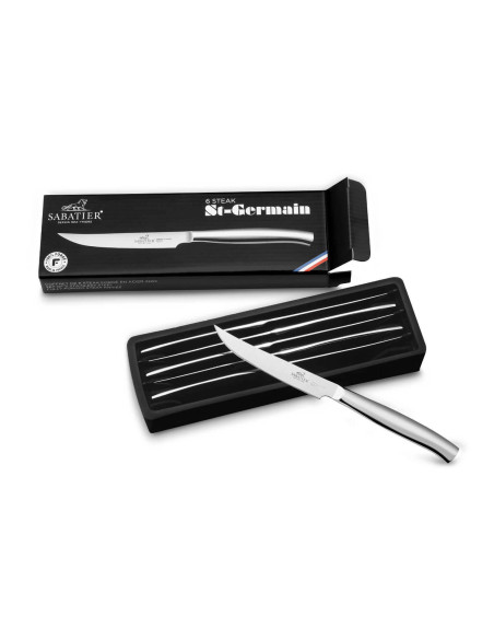 Set van 6 St Germain Lion Sabatier Franse steakmessen