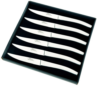 Caja de 6 cuchillos de mesa de acero inoxidable Thiers Au Nain