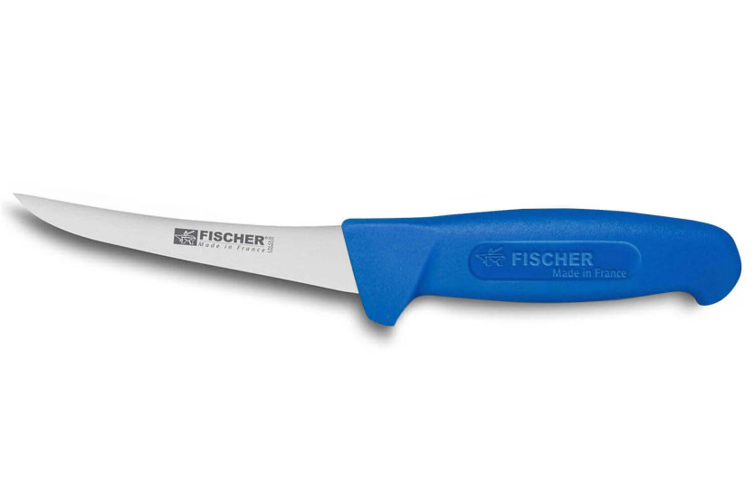 Fischer HACCP Profi-Ausbeinmesser gebogene Klinge 15cm blauer Griff