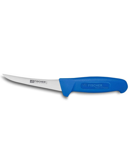 Fischer HACCP professional boning knife 15cm curved blade blue handle