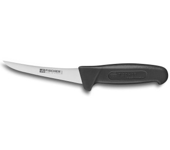Fischer HACCP Profi-Ausbeinmesser halbflexible gebogene Klinge 13cm schwarzer Griff