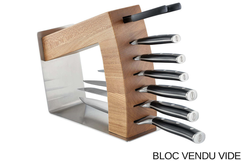 Rösle Move X empty block in elm wood for 6 knives and 1 pair of scissors